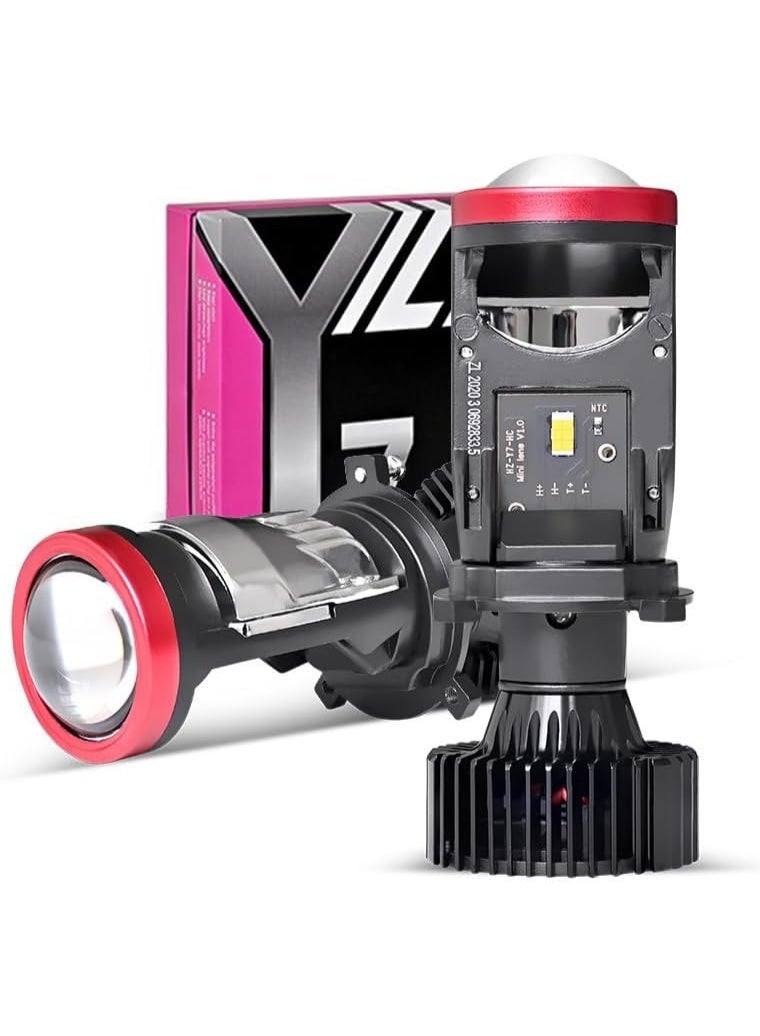 YL Bi-LED Projector Lens Headlight Bulbs – High/Low Beam – Pair - Image 1